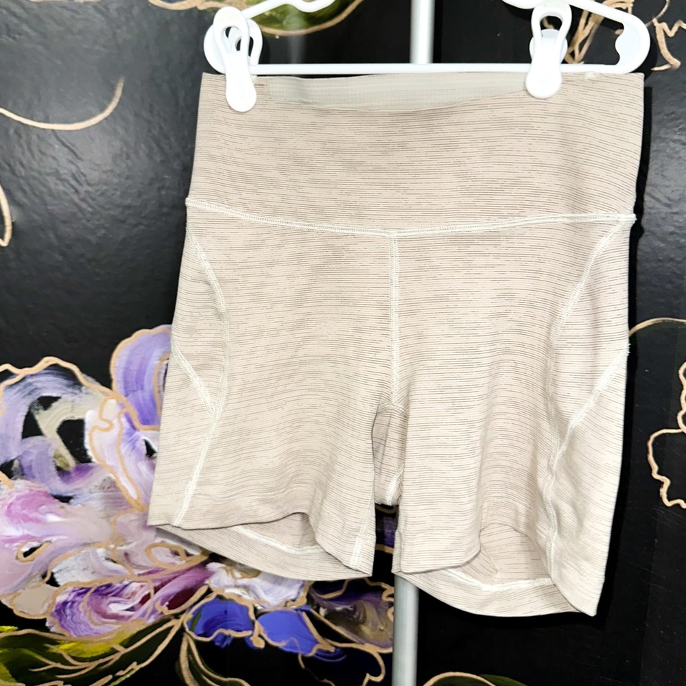 Compression Biker Shorts, high rise, Outdoor Voices neutral colors & pattern